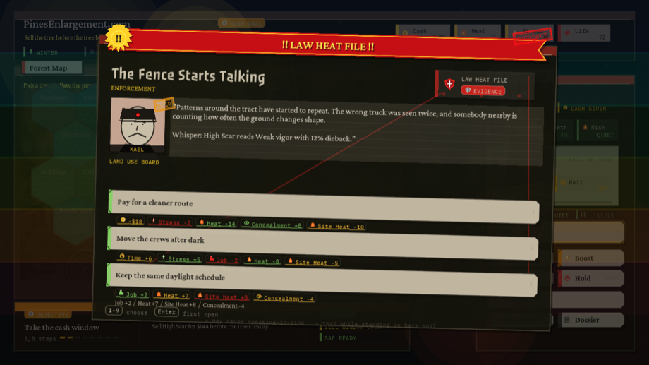 Alpha screenshot of an in-game event